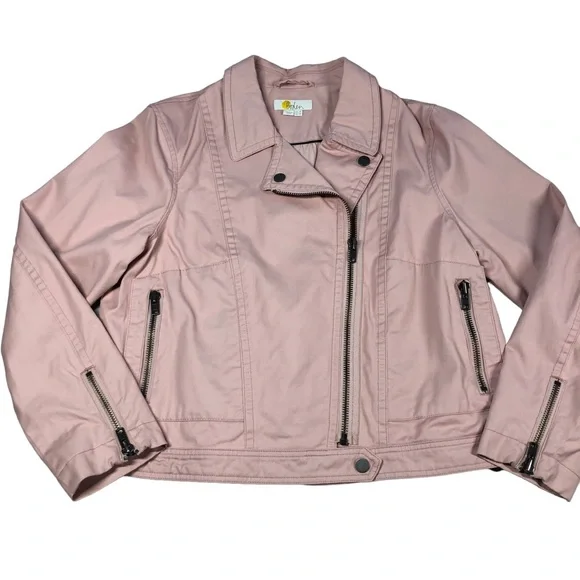 Boden Wren Biker pink milkshake Jacket size 14 - Picture 3 of 10